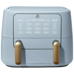 Air fryer Beautiful 9L dupla zona com divisor e bandejas crocantes Digital Touchscreen 1700W 110V azul