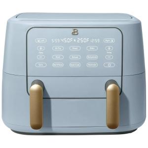 Air fryer Beautiful 9L dupla zona com divisor e bandejas crocantes Digital Touchscreen 1700W 110V azul