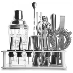 Kit Bn Profissional 15 Peças em Aço Inoxidável com Suporte, YIFEI2013 SHOP, Prateado