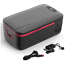 JoyTutus Mini Geladeira, Cooler Portátil Automotivo 12L, c, Controle de Temperatura, 60W, 12V, Preto