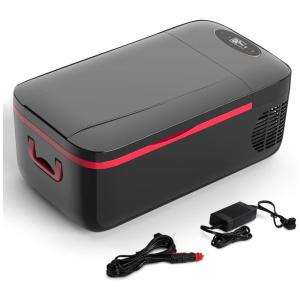 JoyTutus Mini Geladeira, Cooler Portátil Automotivo 12L, c, Controle de Temperatura, 60W, 12V, Preto