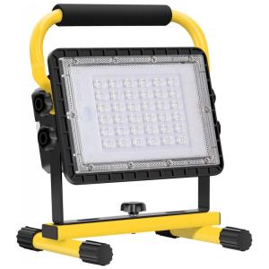 Luz de Trabalho Recarregável USB 60W 6000 Lúmens a Prova d, ELETOROT, Amarelo
