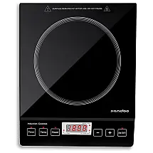 Cooktop Elétrico de Indução Portátil com 1 Queimador e Controle Digital, 110V 1800W, Sandoo HA1897, Preto