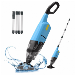 Aspirador de Piscina sem Fio, Recarregável com Duração da Bateria de 1H, 110V, Efurden, Azul