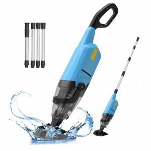 Aspirador de Piscina sem Fio, Recarregável com Duração da Bateria de 1H, 110V, Efurden, Azul