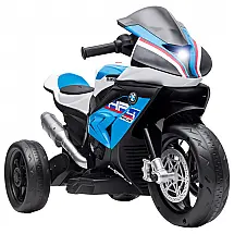 Moto Elétrica Infantil a Bateria 12V 3 Rodas com Sons, BMW, AOSOM, Azul