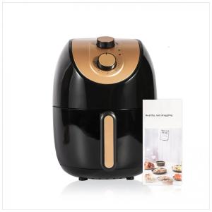 Fritadeira Elétrica AirFryer 4L com Desligamento Automático e Livro de Receitas, 110V, E SHIDAI, Preto
