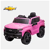 BISHE Carro, Carrinho Elétrico 2 Assentos 12V, com Luzes de LED e Controle Remoto, Rosa