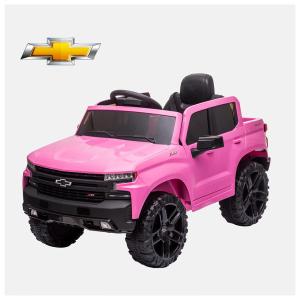 BISHE Carro, Carrinho Elétrico 2 Assentos 12V, com Luzes de LED e Controle Remoto, Rosa