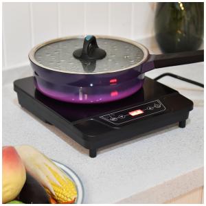 Cooktop Elétrico de Indução Portátil com Controle Digital, 110V 1800W, COSTWAY 23106 CYPE, Preto