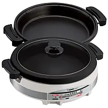 Frigideira Elétrica Controle de Temperatura 1350W, 110V, ZOJIRUSHI EP RAC50, Branco e Prata