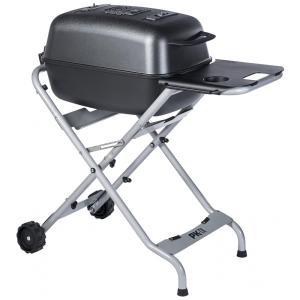 Churrasqueira a Carvão Portátil com Mesa Auxiliar e Rosas, PK GRILLS PKTX GSB X, Preto