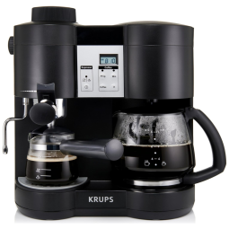 Cafeteira Elétrica Programável XP160050 e máquina de café expresso combinada, preto, KRUPS 8000034768