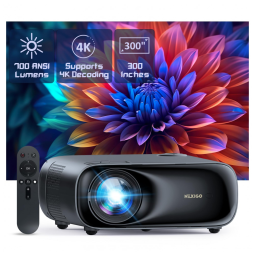 Projetor LED NexiGo PJ40 Gen 3 Full HD 1080p 700 ANSI até 300 polegadas 20W Wi Fi Bluetooth 110V 220V