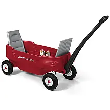 Carrinho de Passeio para 2 Crianças Multifuncional com Porta Objetos, até 90 kg, Radio Flyer, Vermelho