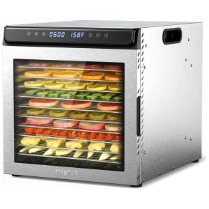 Desidratador de Alimentos com 10 Bandejas, Controle de Temperatura, 1100W 110V, Tiastar, Prata