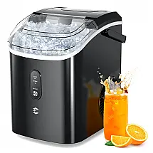 Máquina de Gelo com Capacidade para 14,9 kg em 24H, 110V 140W, EASYERA, Preta