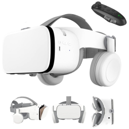 Óculos VR Realidade Virtual com Fone de Ouvido e Controle, TSANGLIGHT AMFM0000306, Branco