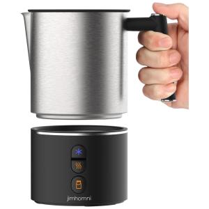 Espumador Elétrico Automático 250 mL, Aço Inoxidável, 110v, J JIMHOMNI NP771, Preto