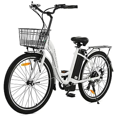 Bicicleta Elétrica Urbana Step-Through 350W,