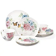 Aparelho de Jantar, Elegância e Sofisticação para Sua Mesa com 12 Peças, Formato Redondo Ondulado e Material de Porcelana, LENOX 849407