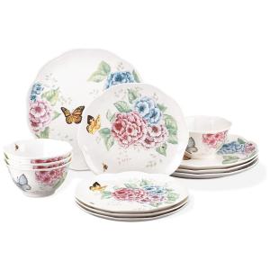 Aparelho de Jantar, Elegância e Sofisticação para Sua Mesa com 12 Peças, Formato Redondo Ondulado e Material de Porcelana, LENOX 849407