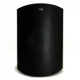 Caixa acústica outdoor Polk Audio Atrium 8 preta, woofer 165 mm, 2 tweeters 25 mm, estéreo ou mono, montagem Speed-Lock