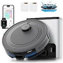 Robô Aspirador Lefant M2S Plus Cinza LiDAR 3 em 1 com Base Autoesvazio 75 Dias e Mapeamento Inteligente