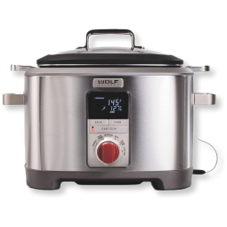 Panela Elétrica 6 em 1, Capacidade 7L com Visor LCD, Aço Inoxidável, 110V, WOLF GOURMET WGSC100S, Prateado