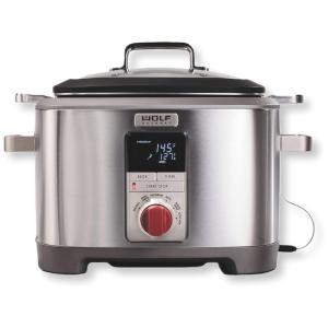 Panela Elétrica 6 em 1, Capacidade 7L com Visor LCD, Aço Inoxidável, 110V, WOLF GOURMET WGSC100S, Prateado