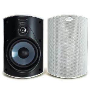 Caixas de som externas Polk Audio Atrium 4 brancas, par all‑weather compacto com woofer de 11,4 cm e suporte Speed‑Lock, kit com 6 pares