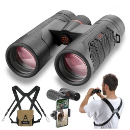 Binóculos HD 10x42 À prova d e Bolsa de zenamento, Visão 914 Metros, SCOOPX S BW19, Preto