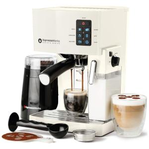 Máquina de Café Expresso Reservatório 1.4 L 19 Bar de Pressão, 1250W, Branca, 110v, ESPRESSOWORKS, Branco