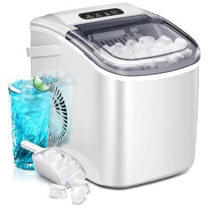 Máquina de Gelo até 11 kg em 24H Portátil, Branca, 110v, AGLUCKY, Branco