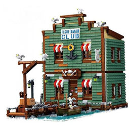 Kit de Construção e Harbourtown Fishing com 3265 Peças para 14 Anos ou mais, GENERAL JIMS Harbortown Fishermans Club, Verde