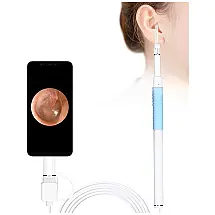 Otoscópio Endoscópio USB, 3 em 1 Ferramenta de Remoção de Cera de Ouvido de Inspeção de Borescope com 6 Luzes LED para Android, Windows