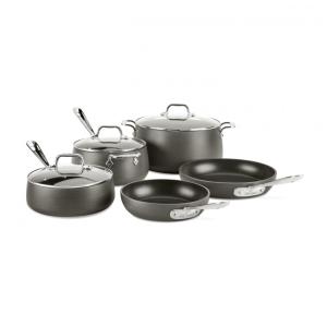 Conjunto de Panelas e Frigideiras Antiaderentes Profissionais, 8 Peças, ALL CLAD 8400001963, Cinza