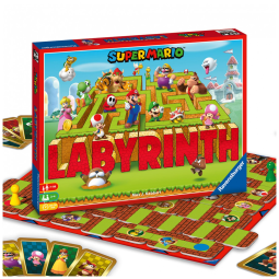 Jogo de Tabuleiro Super Mario: Desafio Estratégico - Divirta-se em Família! Ideal para Aniversários! Para 2-4 jogadores.