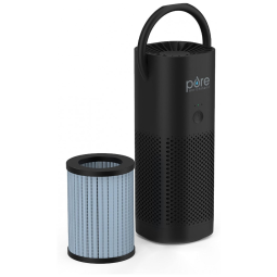 Mini Purificador de Ar Portátil com Filtros HEPA Uso Doméstico, Pure Enrichment, Preto