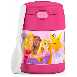 Princesa Frasco Térmico para Alimentos 300mL em Aço Inoxidável com Colher, THERMOS F3102PN6, Rosa