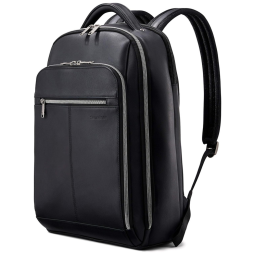 Mochila Clássica de Couro para Laptop, SAMSONITE 126037 1041, Preto