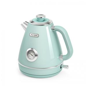 Chaleira Elétrica Hazel Quinn Verde Menta Retro 1,7L 1200W Inox 304 Termômetro Proteção Tripla Auto Desligamento Fervura Rápida 110V