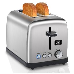 Torradeira Elétrica 2 Fatias com 7 Níveis de Tostagem com Função Descongelar e Bandejas de Migalhas Removíveis, 900W, 110v, SEEDEEM