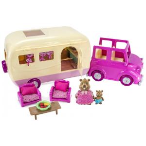 Lil Brinquedo Campistas com Acessórios, para Crianças de 3 Anos ou Mais, LIL WOODZEEZ 6116D, Rosa