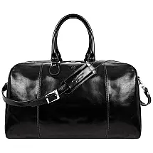 Bolsa de Viagem Masculina Clássica de Couro, TIME RESISTANCE, Marrom