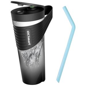 Mini Liquidificador Portátil 400mL com Carregamento USB, 110v, IOCSMART 8S, Rosa