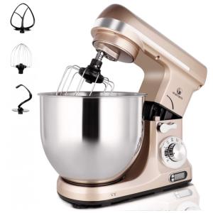 Batedeira Profissional de Bancada com Temporizador, 6Litros, 500W, 6 Velocidades, Cabeçote Inclinável, Máquina de Cozinha Elétrica -