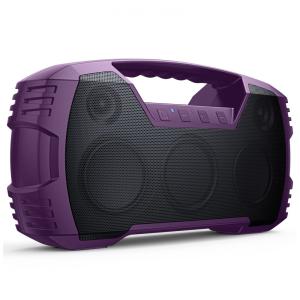 Caixa de Som Bluetooth Portatil a Prova d IPX7 com 32H de Reprodução e Microfone Embutido, Roxa, HOUL ZALLEE E86, Violeta