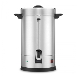 Urna de Café Comercial em Aço Inoxidável 14,7L com Medidor de Quantidade, Luz Indicadora e Plugue de 5 a 15 fases, 110V 1440W