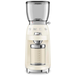 Moinho de Café Elétrico SMEG CGF11 Retro 50's, 3 Níveis de Moagem, 348g, Moedores Cônicos Inox